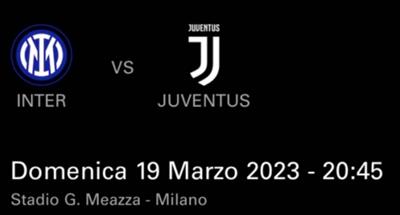Inter Juve 19 marzo 2023 - SECONDO anello rosso