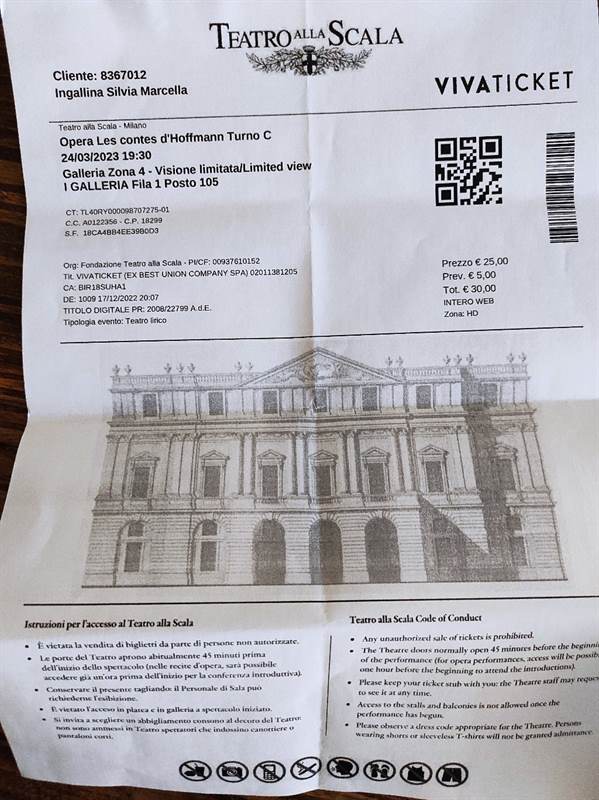 TEATRO ALLA SCALA OPERA Les Contes d'Hoffmann di Jac