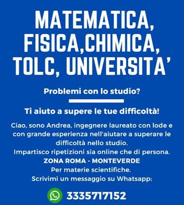 Ripetizioni di Matematica, Chimica e Fisica