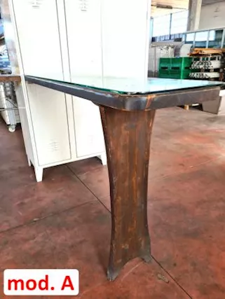 Tavoli legno e vetro usati, mod. B - Foto 3