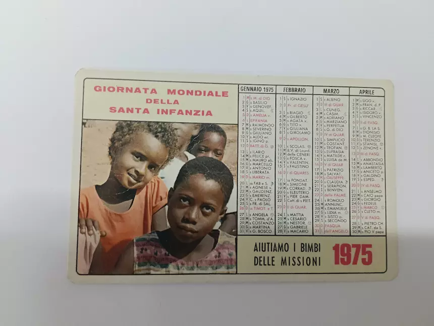 Foto 3 Calendario da portafoglio del 1975, ottime condizioni