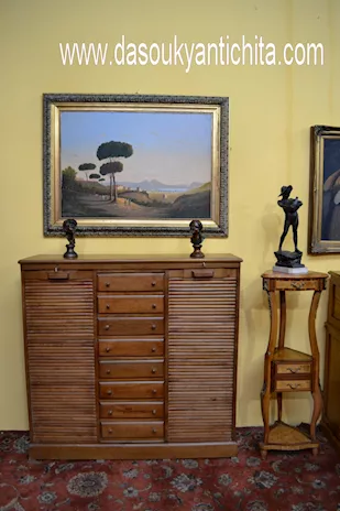 Classificatore a doppia serranda e cassettiera stile inglese