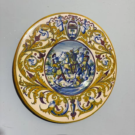 Antico piatto a Lustro Paolo Rubboli Gualdo Tadino fine XIX