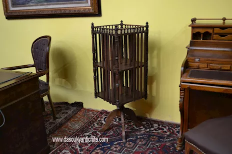 Libreria girevole stile inglese a due ripiani