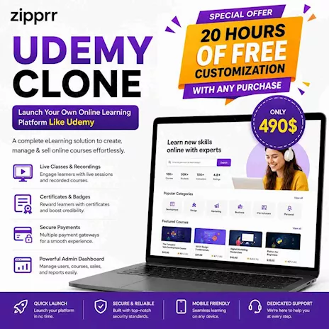 Do You Own the Source Code of a 490 Zipprr Udemy Clone