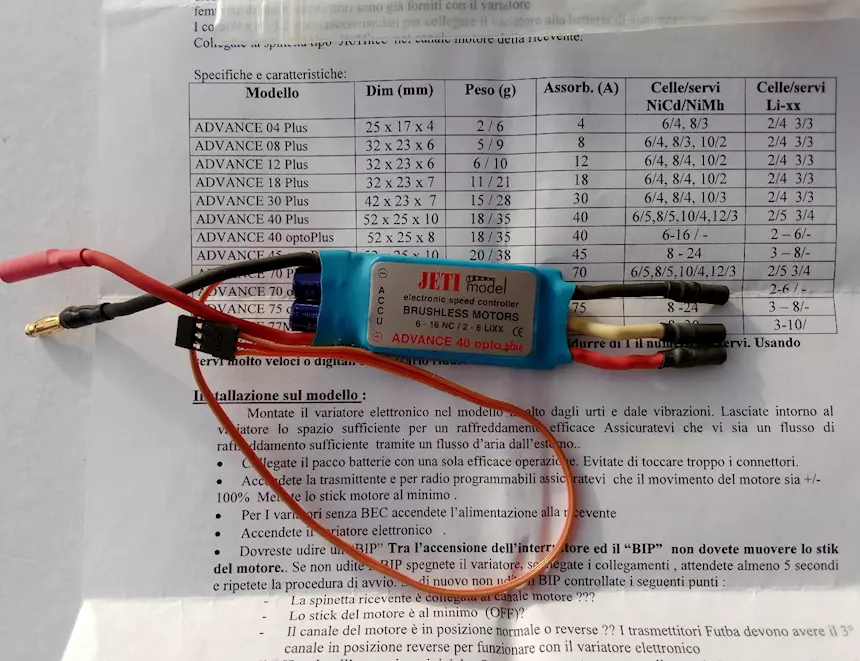 Variatore regolatore JETI ADVANCE 40 Opto Plus - Foto 2