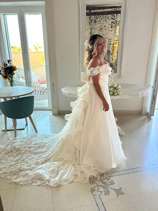 Abito da sposa stefano blandaleone 2023, taglia 42, ottimo stato - Anteprima 3