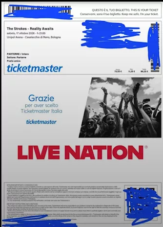 Due biglietti concerto The Strokes a Bologna