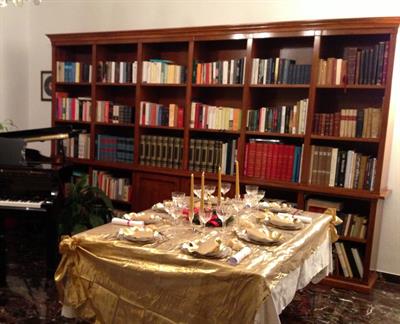 Libreria in noce italiano cm 357X215
